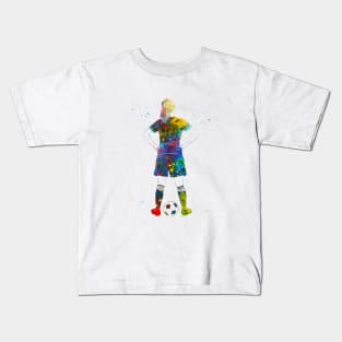 Soccer Player Girl Kids T-Shirt